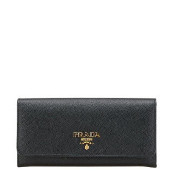 Prada long Wallet black Saffiano leather - Picture 1 of 8